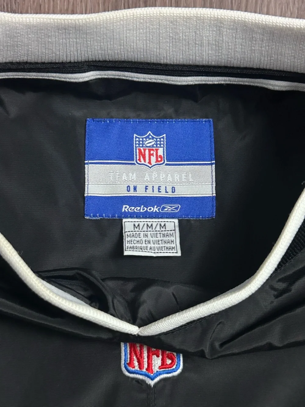 Vintage 90s Oakland Raiders Windbreaker Jacket Reebok Pullover - Picture 9 of 9
